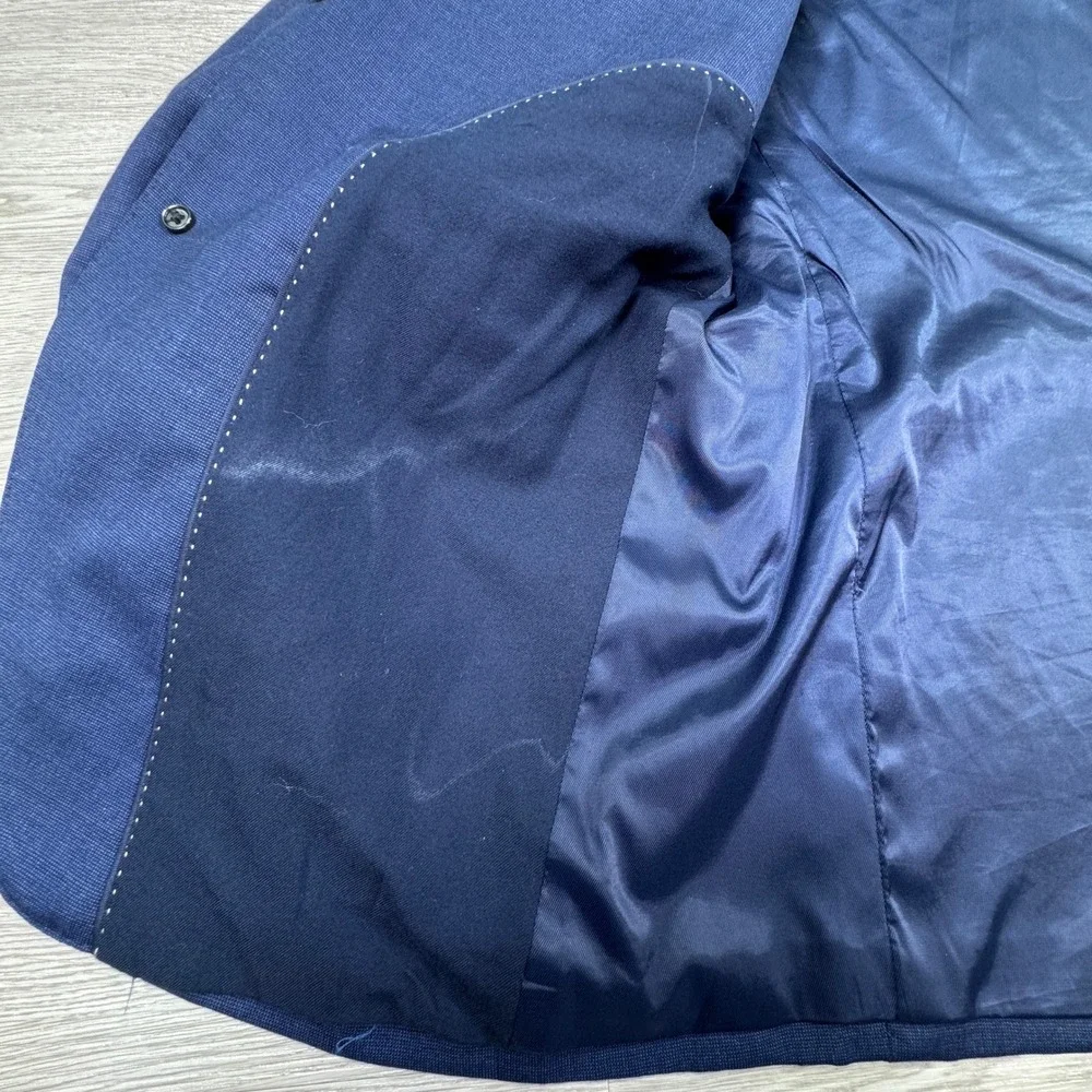 Banana Republic Mens Blazer Italian Wool Blend Blue 38 Regular Two Button Jacket